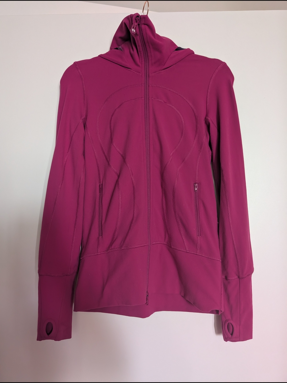 Lululemon Magenta Hooded Full-Zip Jacket